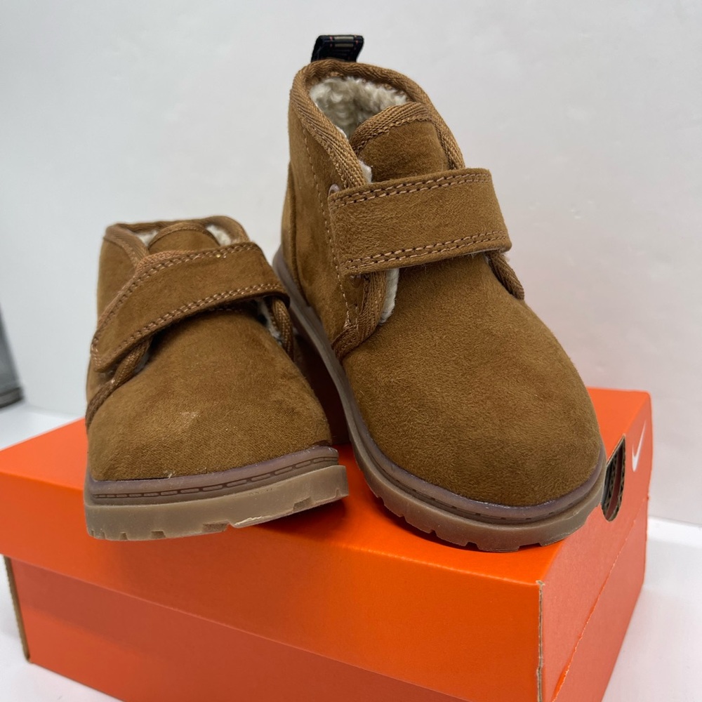 Kat & Jack Brown Kids Shoes with Velcro Strap - Picture 5 of 16